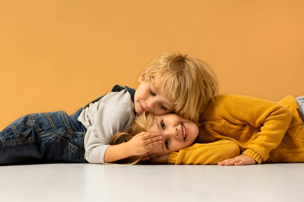 Happy childhood vibrant colors